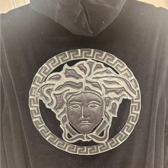 Versace Velour Track Sweater Jacket Size Small - Picture 6 of 10
